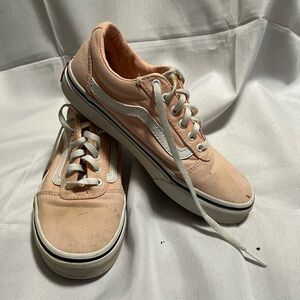 Peach and White Vans